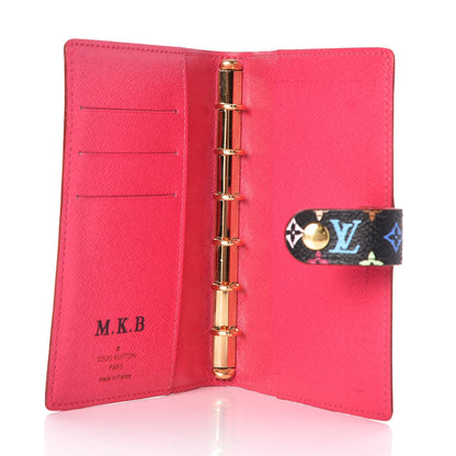 Louis Vuitton Monogram Multicolor Small Ring Agenda Cover Black Grenade 5 of 7