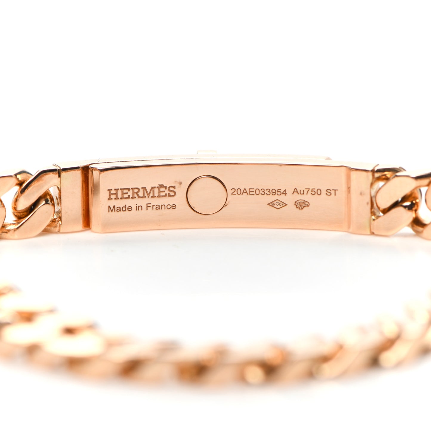 18K Rose Gold Diamond PM Kelly Chaine Bracelet ST