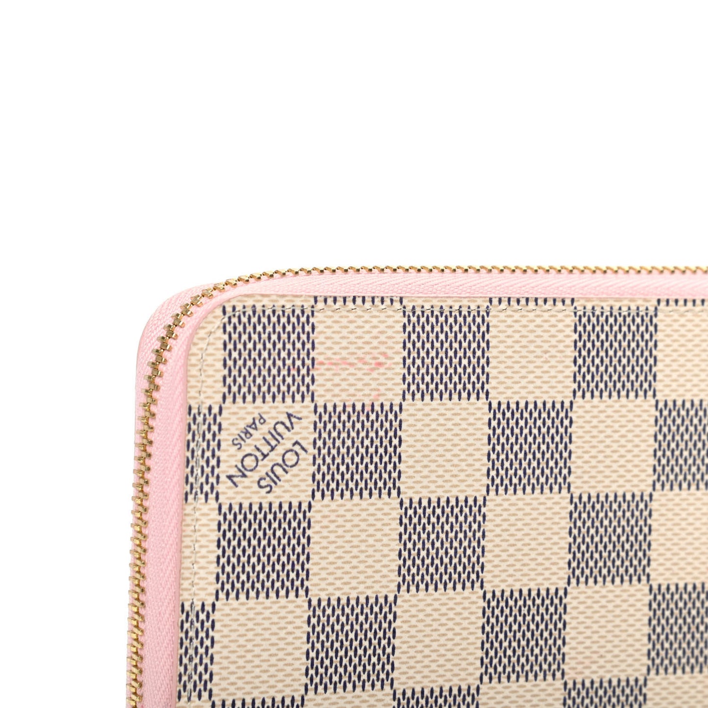 Damier Azur Zippy Wallet Rose Ballerine