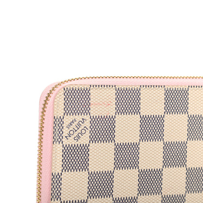 Louis Vuitton Damier Azur Zippy Wallet Rose Ballerine 9 of 10