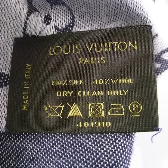 Louis Vuitton Monogram Denim Shawl Blue 4 of 4