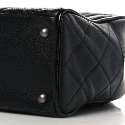 Chanel Calfskin Patent Quilted Bowler Black 9 of 10