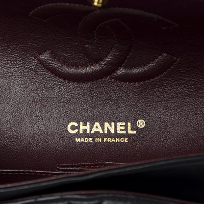 Chanel Lambskin Quilted Medium Double Flap Black 10 of 12