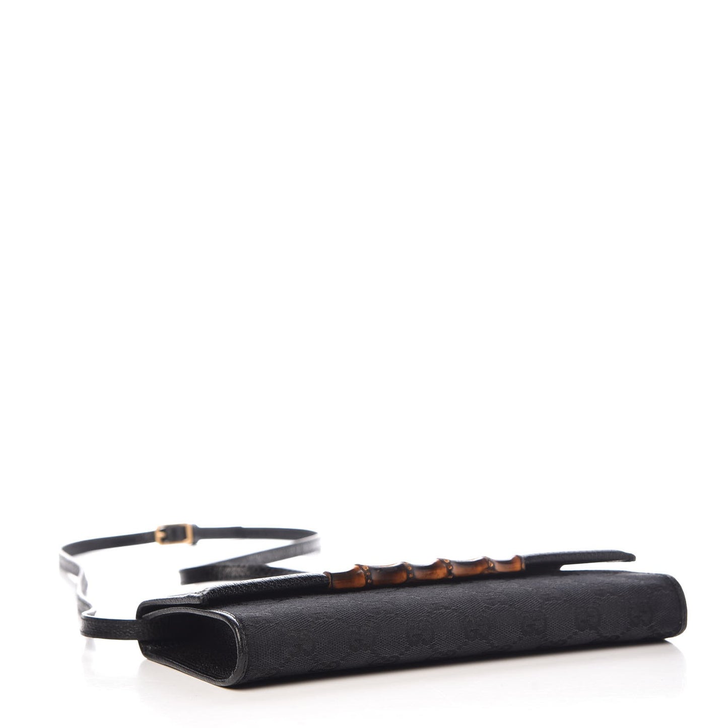 Monogram Bamboo Bar Clutch Black