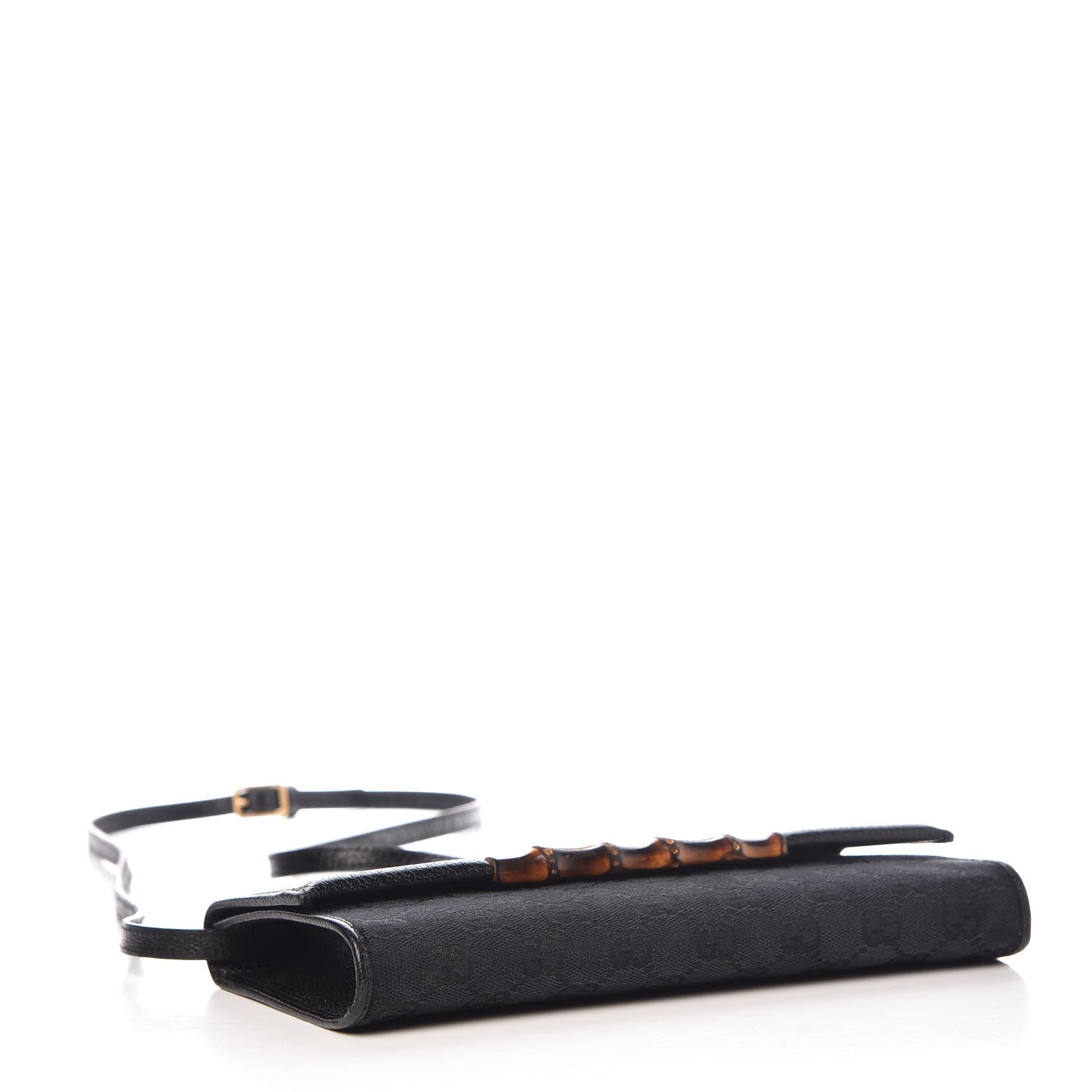 Gucci Monogram Bamboo Bar Clutch Black 4 of 7