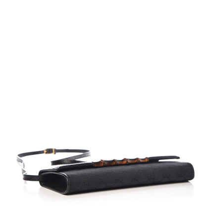 Gucci Monogram Bamboo Bar Clutch Black 4 of 7