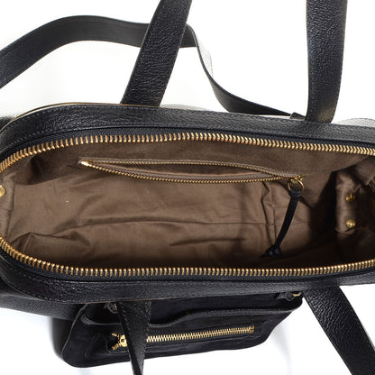 Chloe Grained Buffalo Small Aby Framed Satchel Black 5 of 8