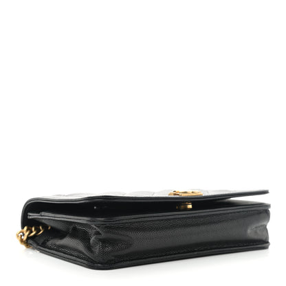 Chanel Caviar Quilted Boy Wallet On Chain WOC Black 4 of 13