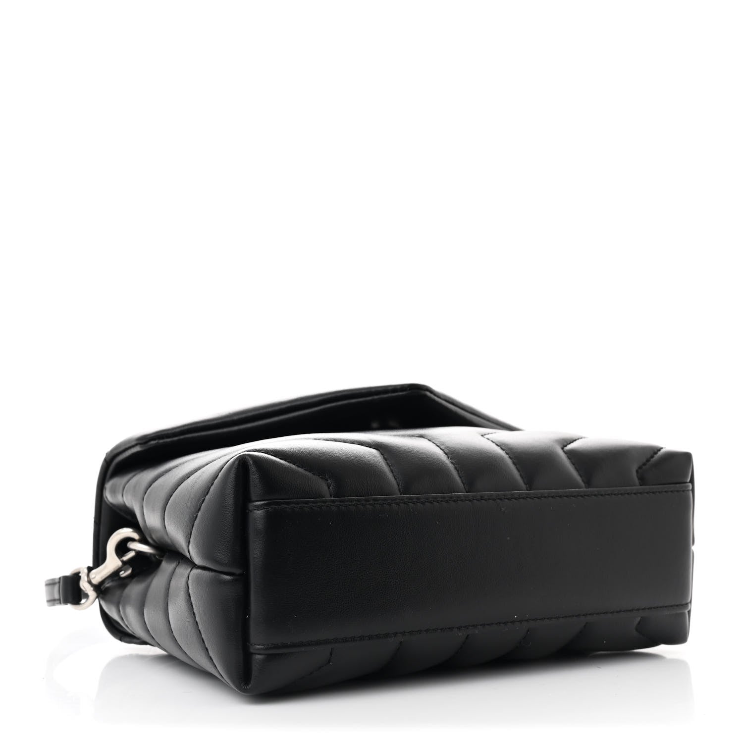 Saint Laurent Calfskin Y Quilted Monogram Toy Loulou Crossbody Bag Black 4 of 11