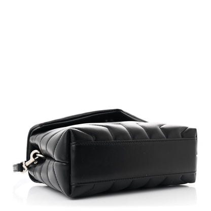 Saint Laurent Calfskin Y Quilted Monogram Toy Loulou Crossbody Bag Black 4 of 11