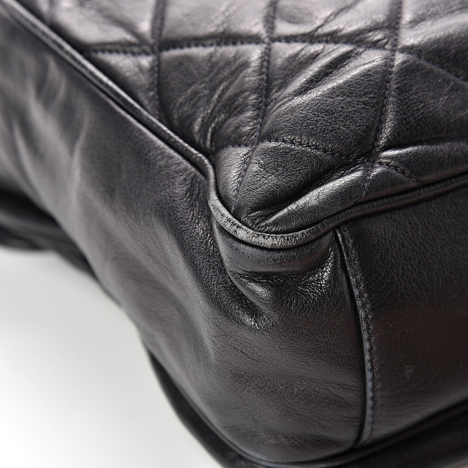 Chanel Lambskin Quilted CC Shoulder Bag Navy 12 of 16