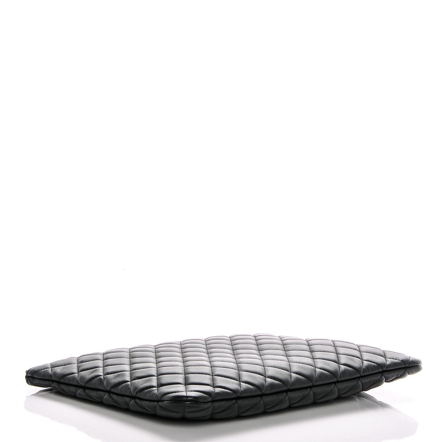 Chanel Lambskin Quilted Large Cosmetic Case Black 4 of 7