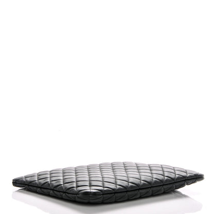 Chanel Lambskin Quilted Large Cosmetic Case Black 4 of 7