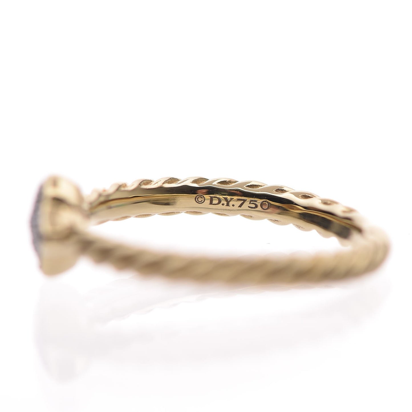 18K Yellow Gold Pave Diamond 6mm Quatrefoil Ring 52 6