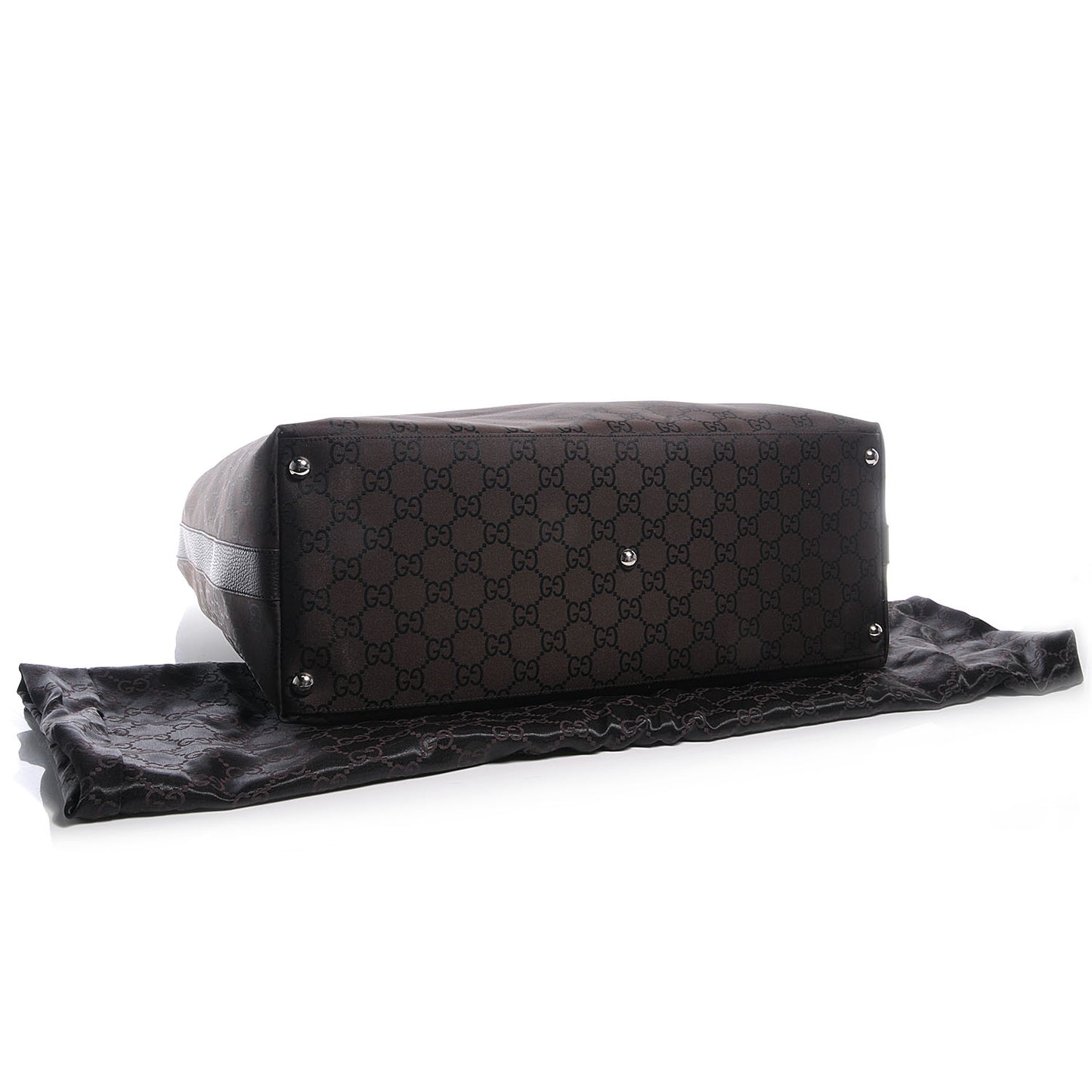 Nylon Monogram Oversized Overnight Bag Brown