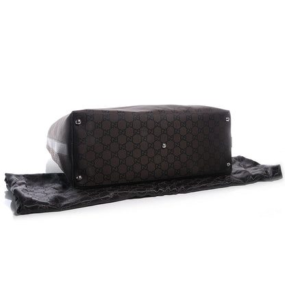 Gucci Nylon Monogram Oversized Overnight Bag Brown 4 of 7
