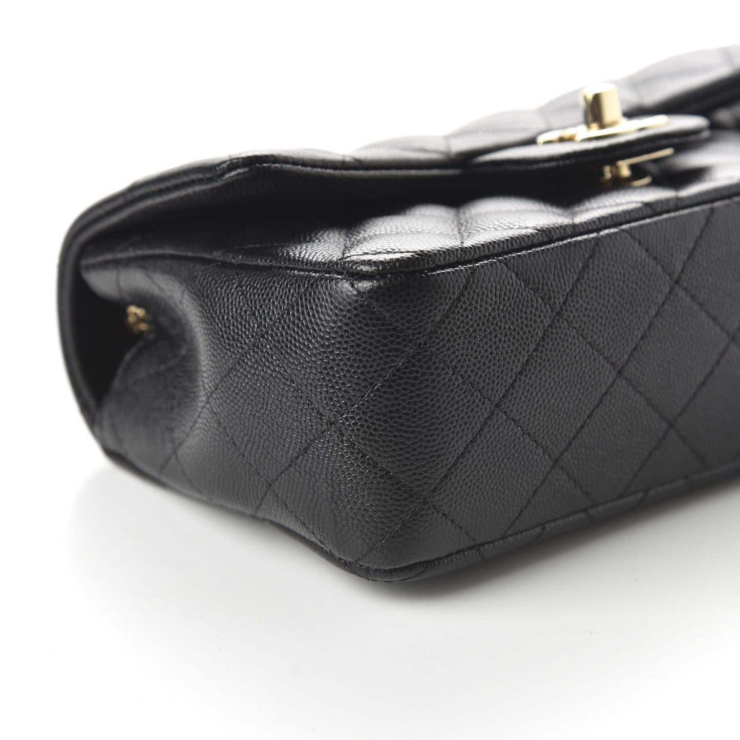 Caviar Quilted Mini Rectangular Flap Black