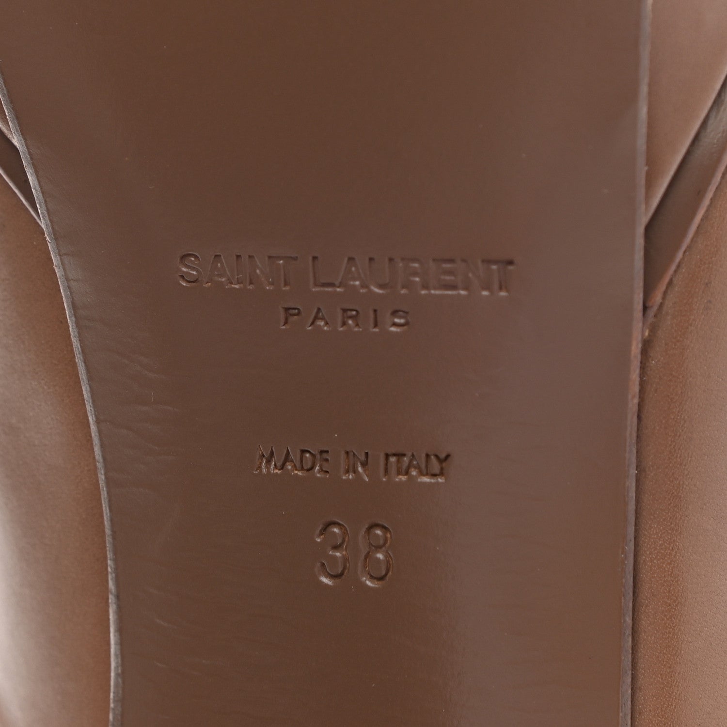 Saint Laurent Seta Calfskin Tribute 105 Platform Pumps 38 6 of 9