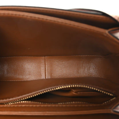 Celine Textile Natural Calfskin Teen Triomphe White Tan 5 of 11