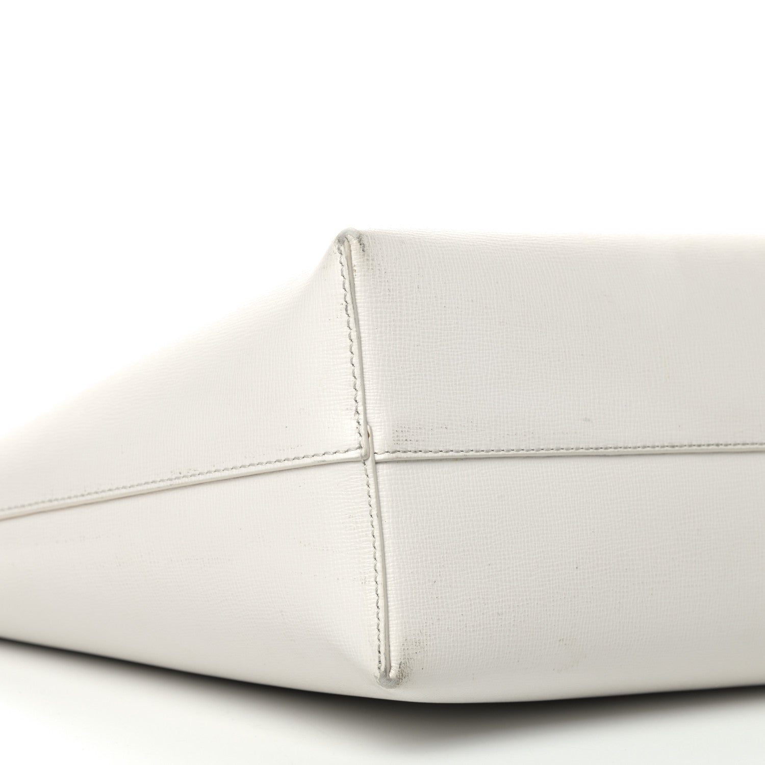 Tom Ford Grained Calfskin Small T Tote White 5 of 13