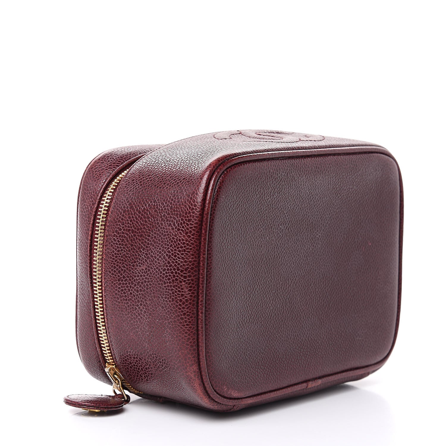 Chanel Caviar Vanity Cosmetic Case Burgundy 4 of 18
