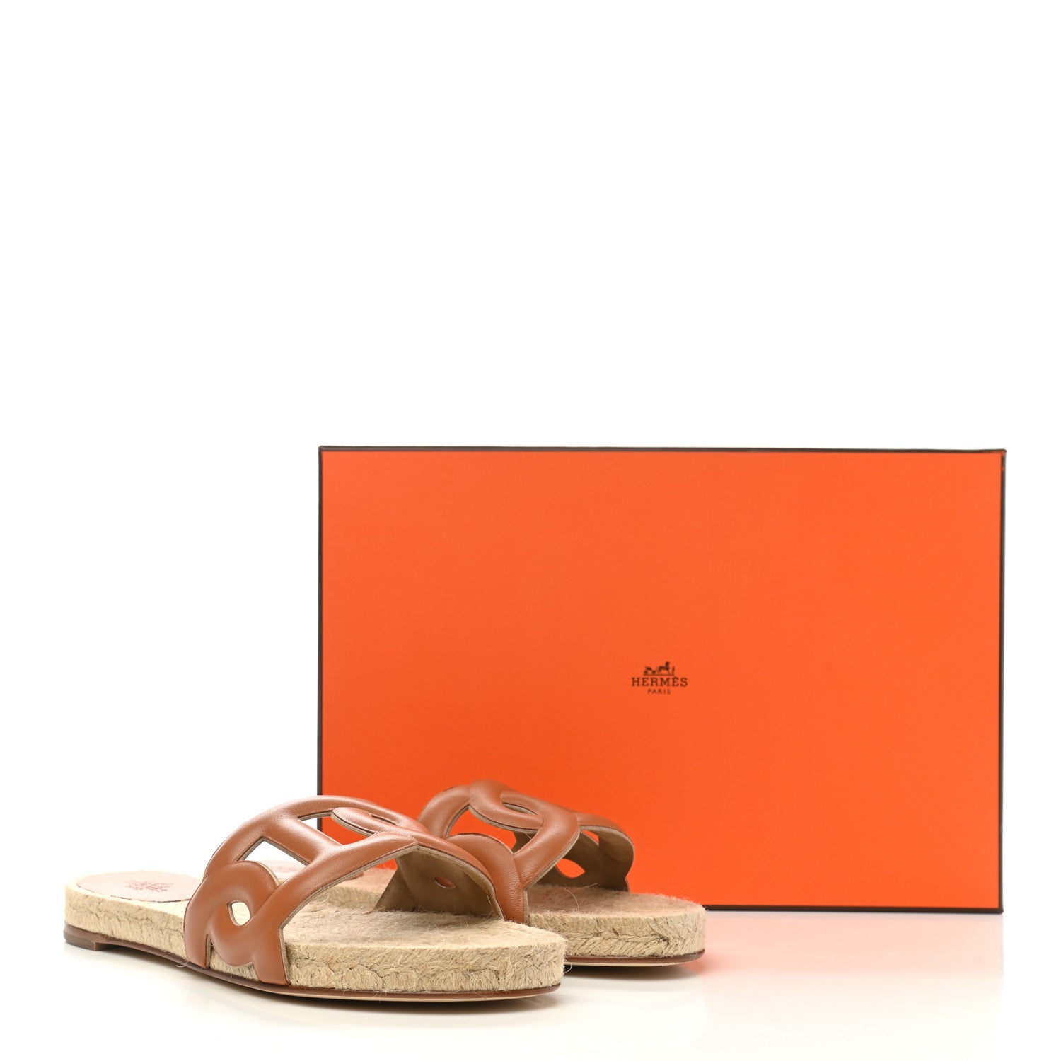 Hermes Nappa Famosa Espadrille Sandals 38 Naturel 8 of 8