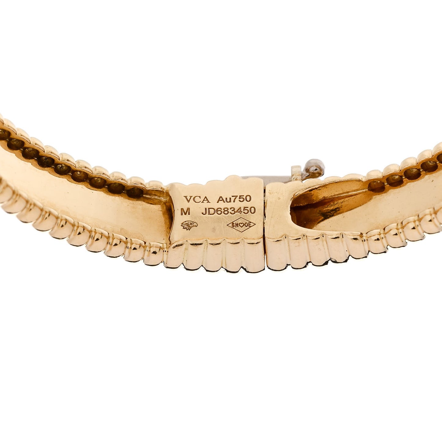 18K Yellow Gold Perlee Signature Bangle Bracelet M