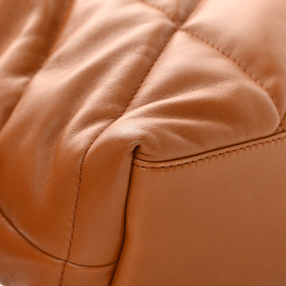 Saint Laurent Lambskin Quilted Small Loulou Puffer Monogram Chain Satchel Dark Honey 12 of 16