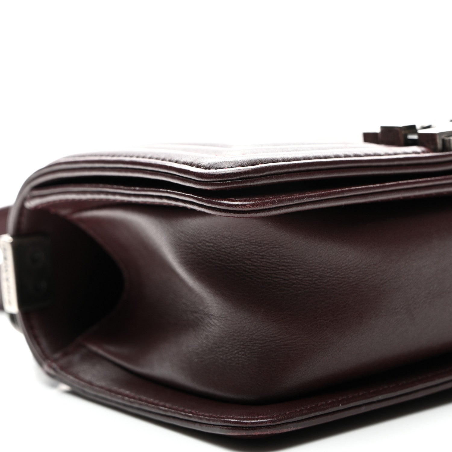 Chanel Calfskin Chevron Quilted Small Boy Flap Burgundy 9 of 10