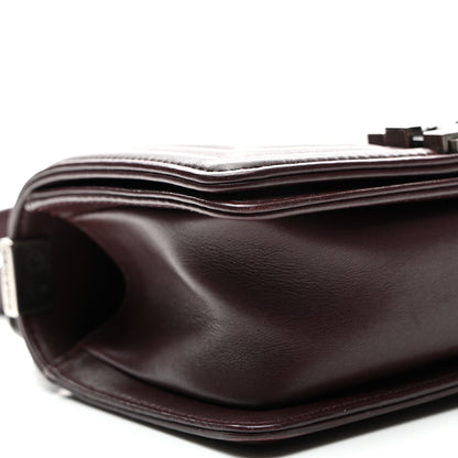 Chanel Calfskin Chevron Quilted Small Boy Flap Burgundy 9 of 10