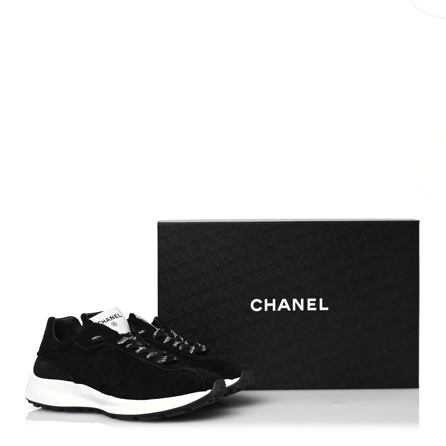 Suede Goatskin CC Sneakers 37 Black