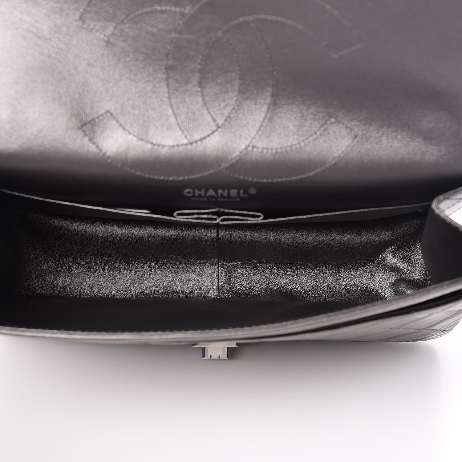Chanel Metallic Aged Calfskin Quilted 2.55 Reissue 227 Flap Dark Silver 5 of 9