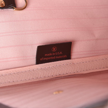 Louis Vuitton Damier Ebene Neo Neverfull MM Rose Ballerine 7 of 11