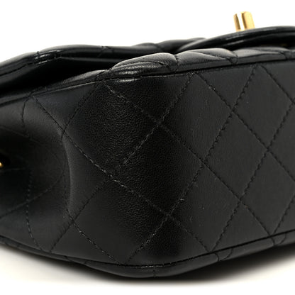 Chanel Lambskin Quilted Mini Rectangular Pearl Crush Flap Black 10 of 12