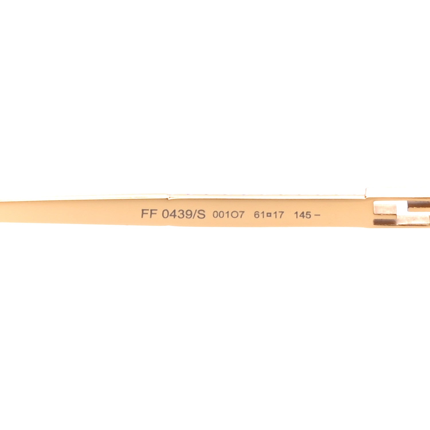 Fendi Square Sunglasses FF 0439/S Gold 6 of 7
