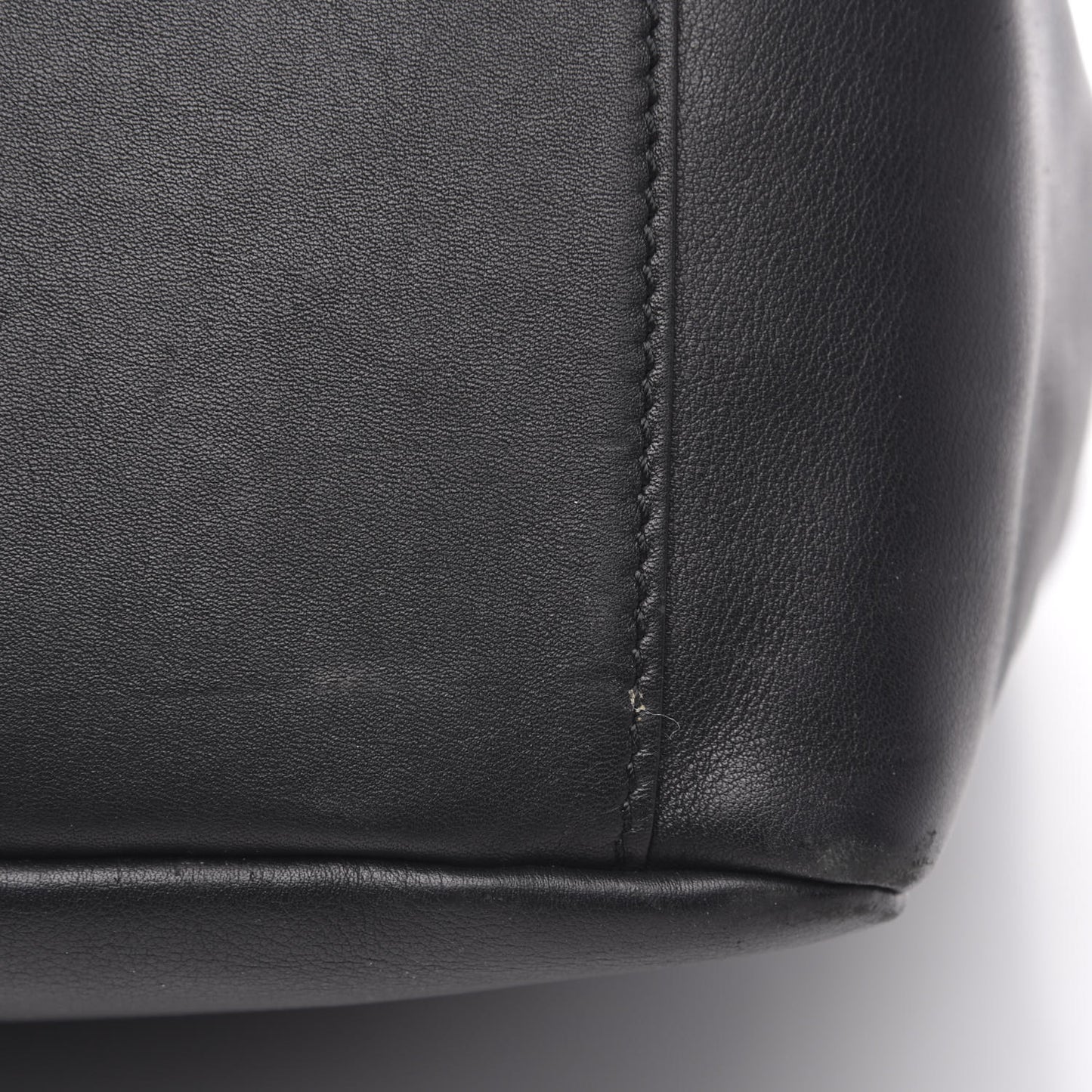 Calfskin Perforated Skull Tote Black