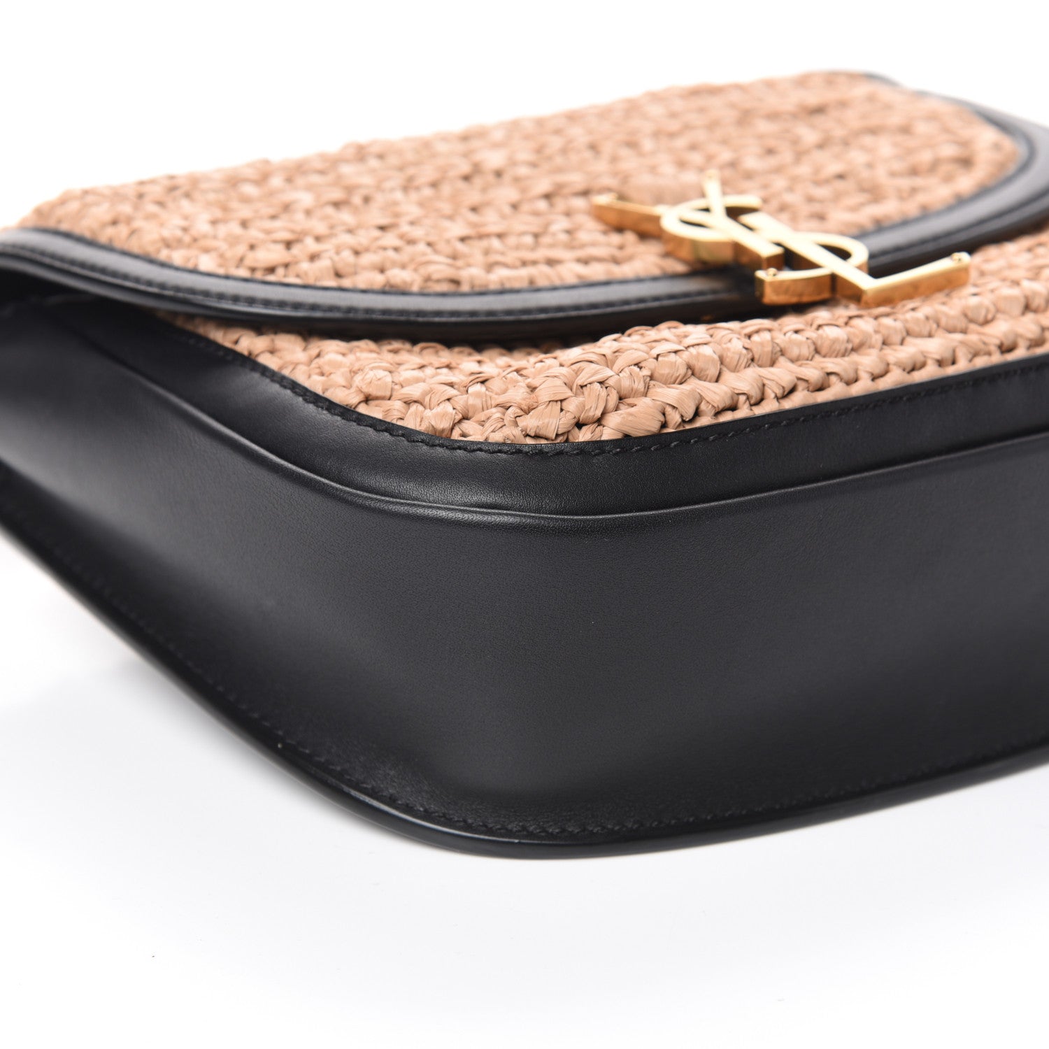 Saint Laurent Woven Raffia Monogram Kaia Satchel Tan 8 of 9