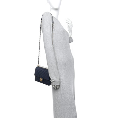 Chanel Iridescent Lambskin Quilted Small Chic Pearls Flap Blue 2 of 10