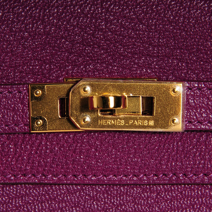 Hermes Chevre Mysore Kelly Longue Wallet Anemone 6 of 11