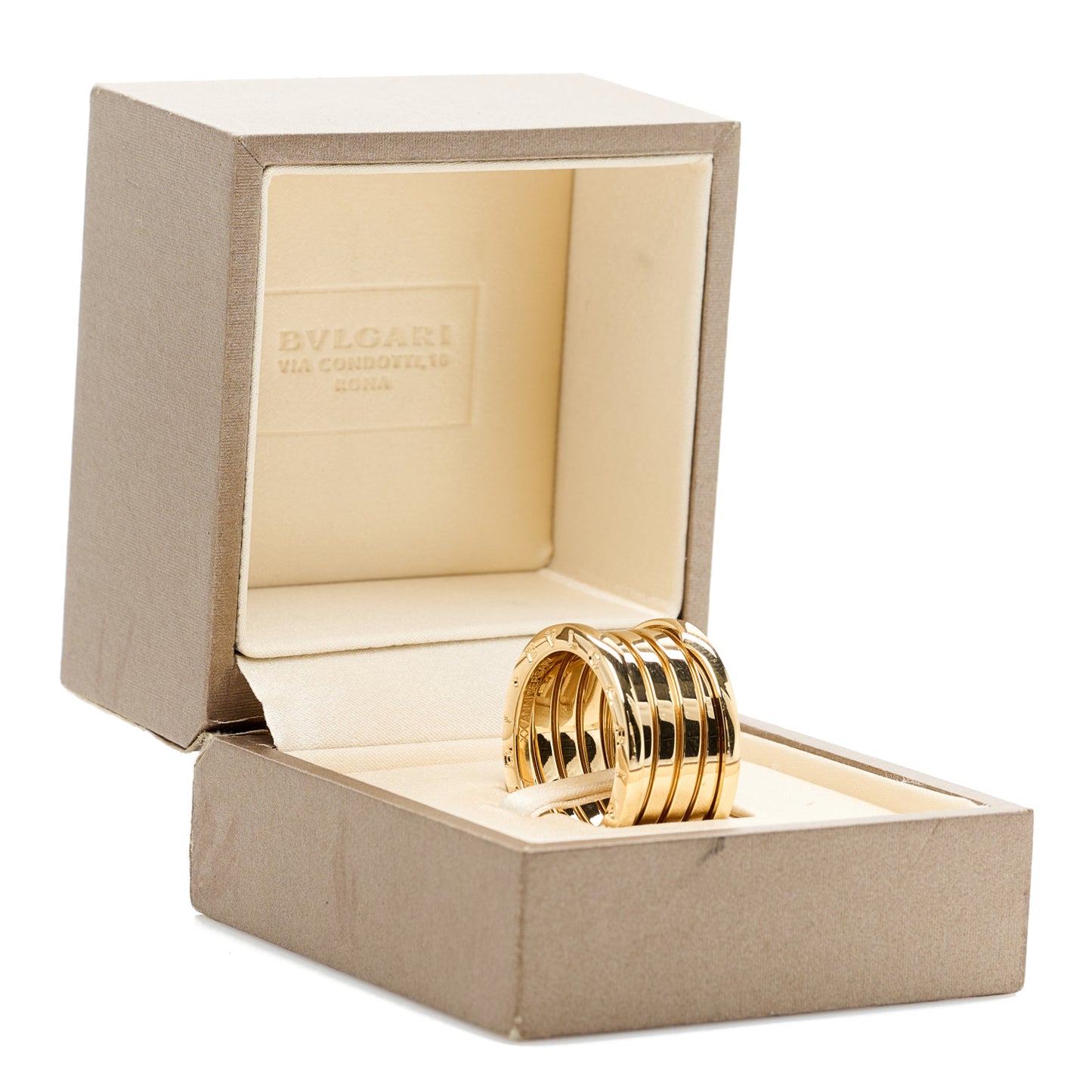 18K Rose Gold B.Zero1 Four-Band Ring 59 8.75