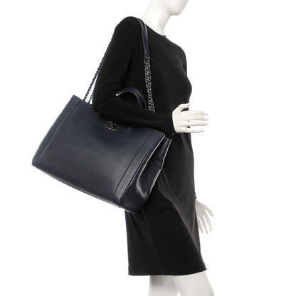 Chanel Caviar Large Shopping Tote Navy 2 of 8