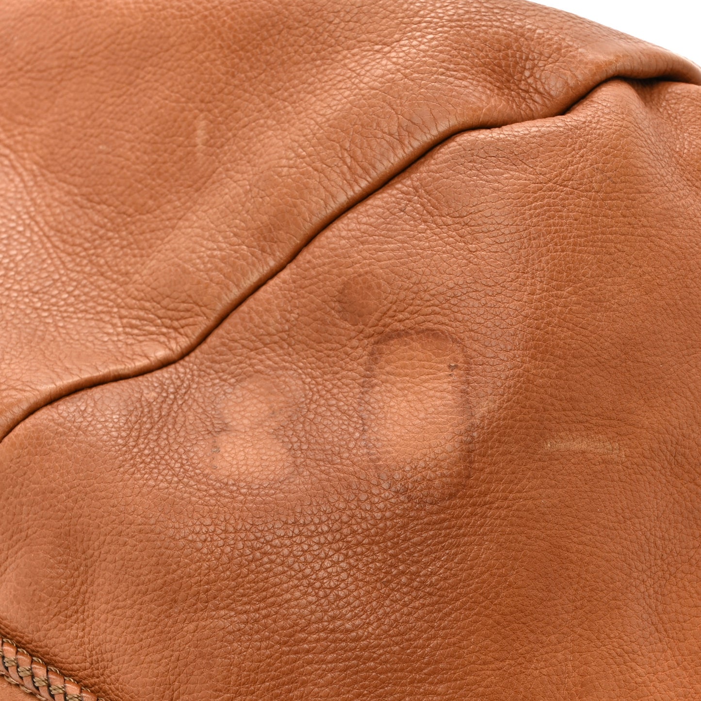 Pebbled Calfskin Medium Marrakech Shoulder Bag Camel