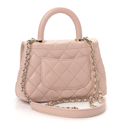 Chanel Caviar Quilted Extra Mini Coco Handle Flap Light Pink 2 of 8