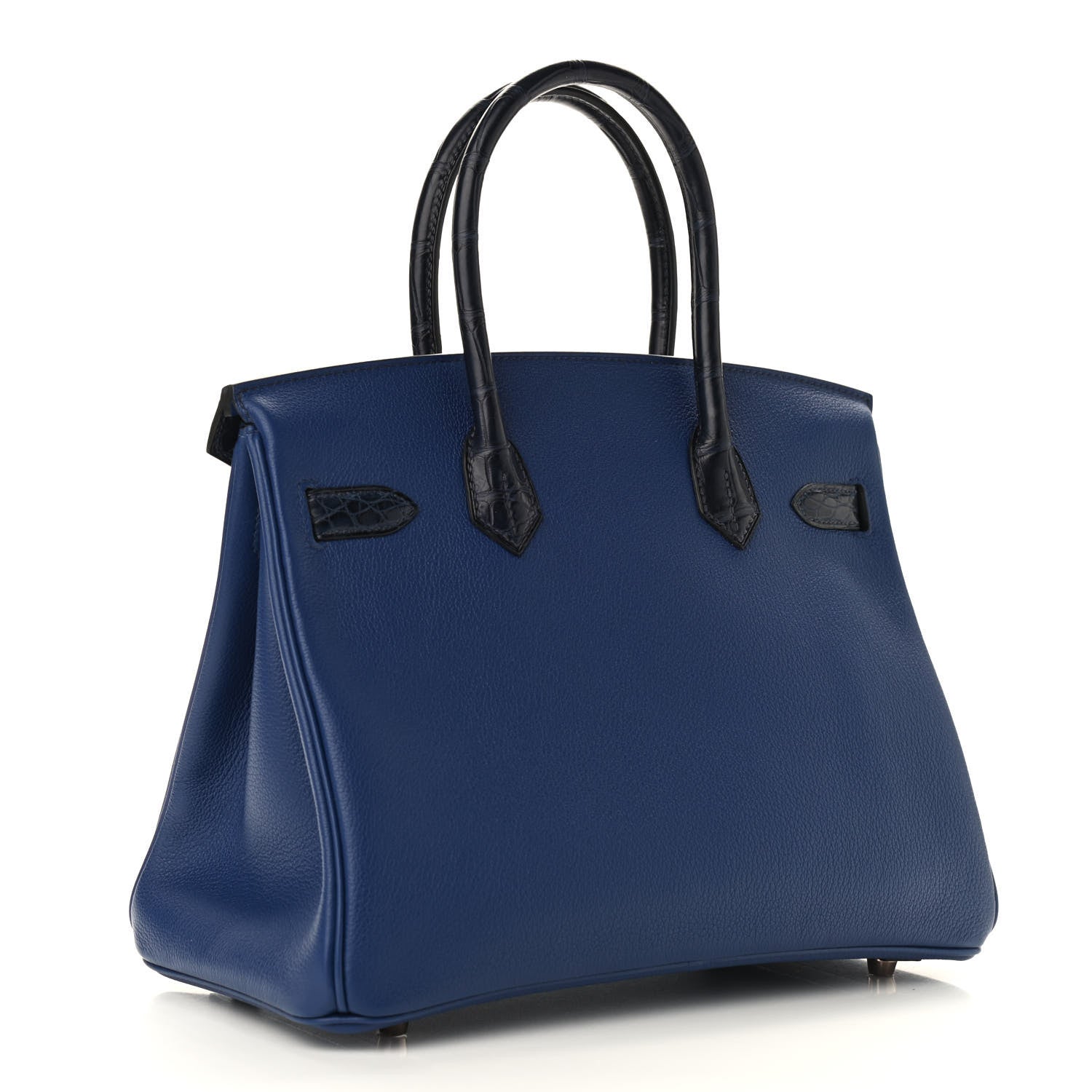 Hermes Togo Matte Alligator Birkin Touch 30 Bleu Saphir Bleu Marine 3 of 11