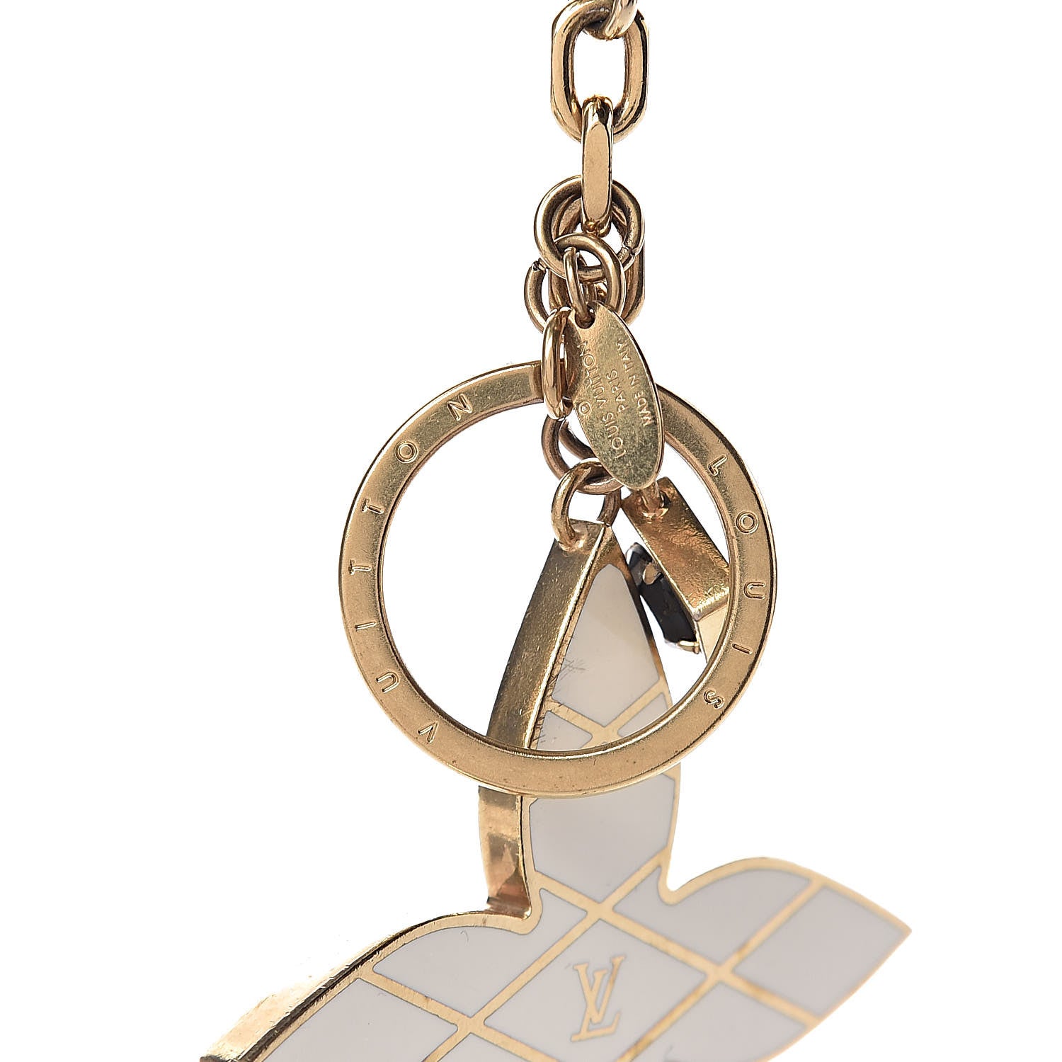 Louis Vuitton Malletage Flowers Bag Charm Key Holder 3 of 3