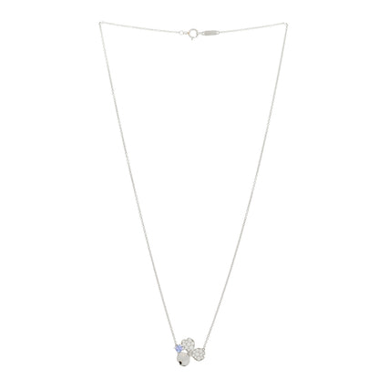 Tiffany Platinum Diamond Tanzanite Paper Flowers Pendant Necklace 3 of 5