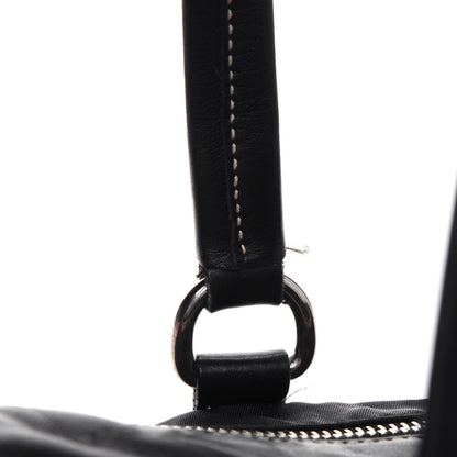Prada Tessuto Nylon Vitello Foldover Pushlock Satchel Black 25 of 27