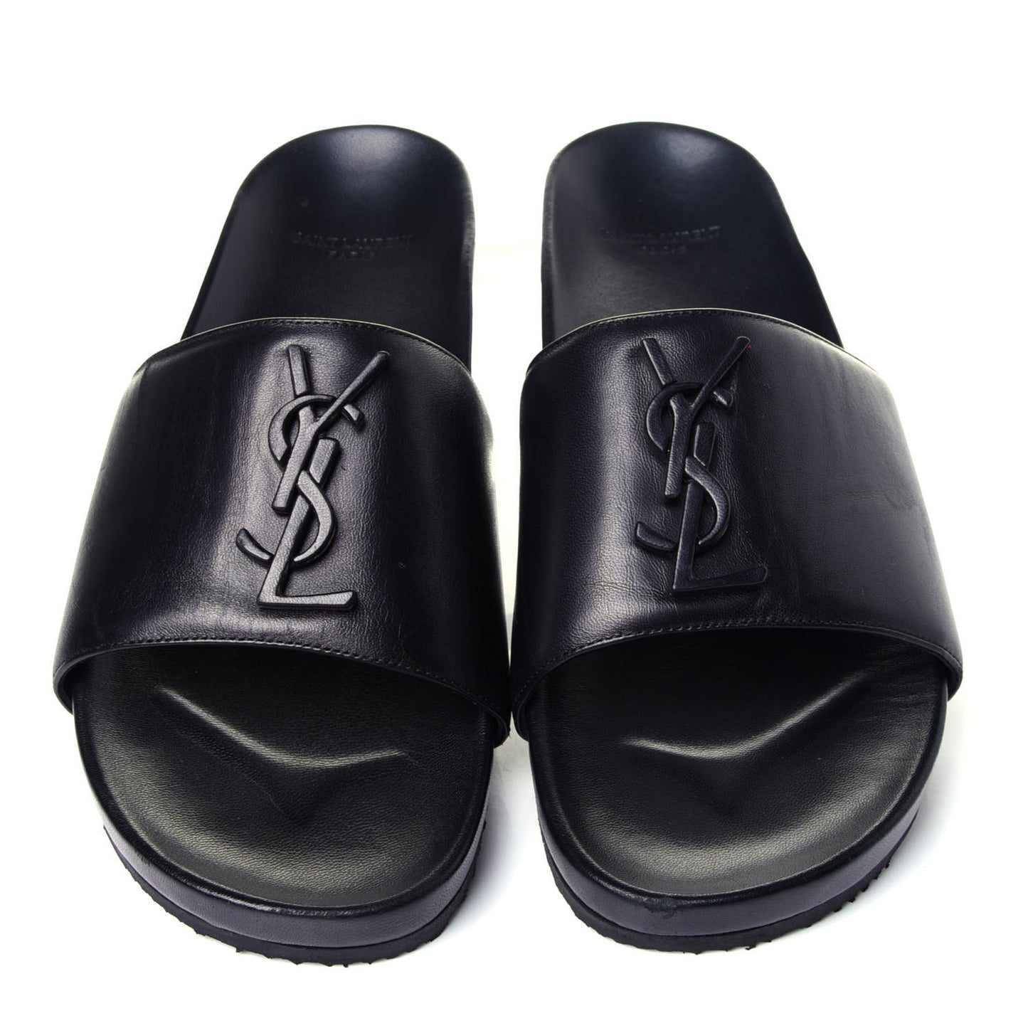 Lambskin Joan Slide Sandals 39.5 Black