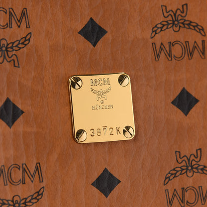 MCM Visetos Toni Shopper Tote Cognac 7 of 9