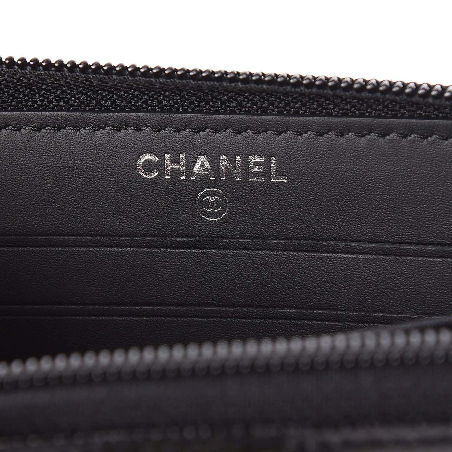 Chanel Caviar Quilted Small Boy Zip Around Wallet Black 6 of 8